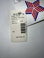 New Women’s White Millers Short Sleeve Polo Shirt. Large G-58