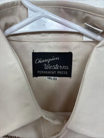 New Women’s Champion Western Tan Design Long Sleeve Pearl Snap 14.5 MM-44