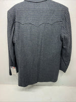 New Men’s Pioneer Wear Blue Plaid Suit Jacket 42L #12504 X-602 