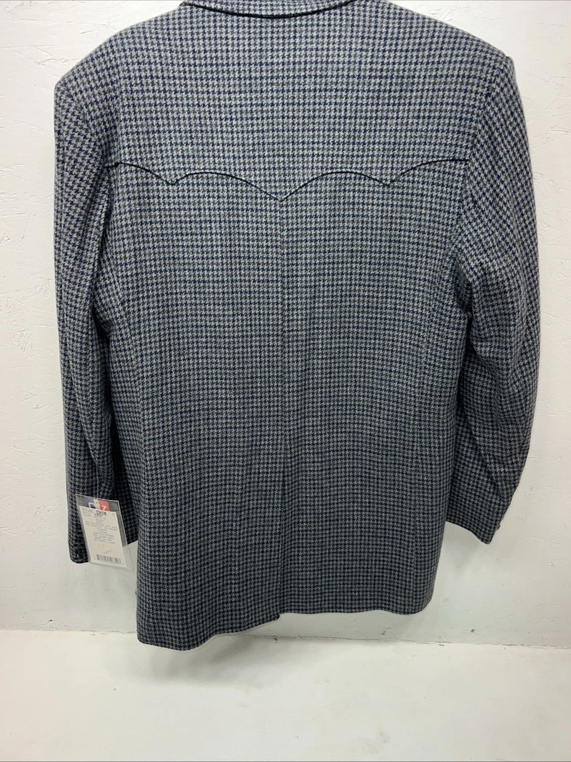 New Men’s Pioneer Wear Blue Plaid Suit Jacket 42L #12504 X-602 