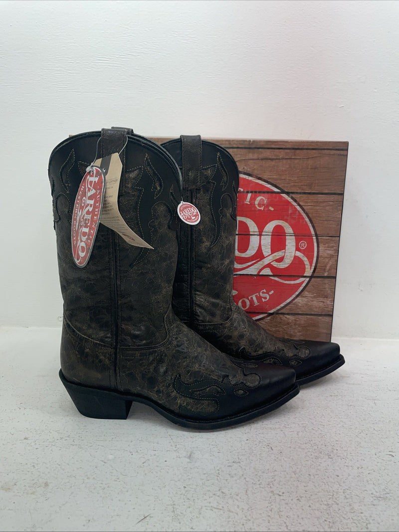 New Men’s Black Laredo Cowboy Boots. 6766 9.5 9 1/2 E W. 4-63