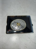 New Women’s Nocona Silver Gold “N” Belt Buckle. 37572-N A-110
