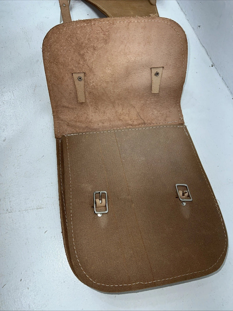 New Tough 1 Brown Leather Split Saddle Bag #61-4304 G-502