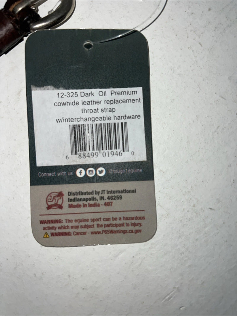 New Tough 1 Dark Oil Cowhide Leather Replacement Throat Strap #12-325 R-501