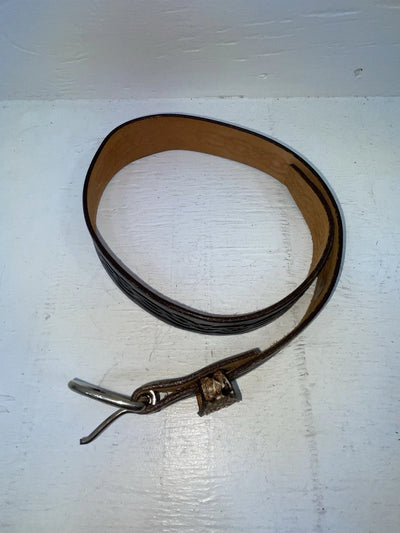 New Brown Genuine Leather Tooled 26” Belt #8103 NN-74