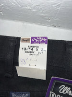 New Women’s Black Long Rise Bareback Classic Fit Wrangler Jeans. 13/14x34 H-15