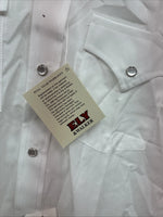 New Boys ELY Cattleman White Long Sleeve Pearl Snap Size 10 DD-80