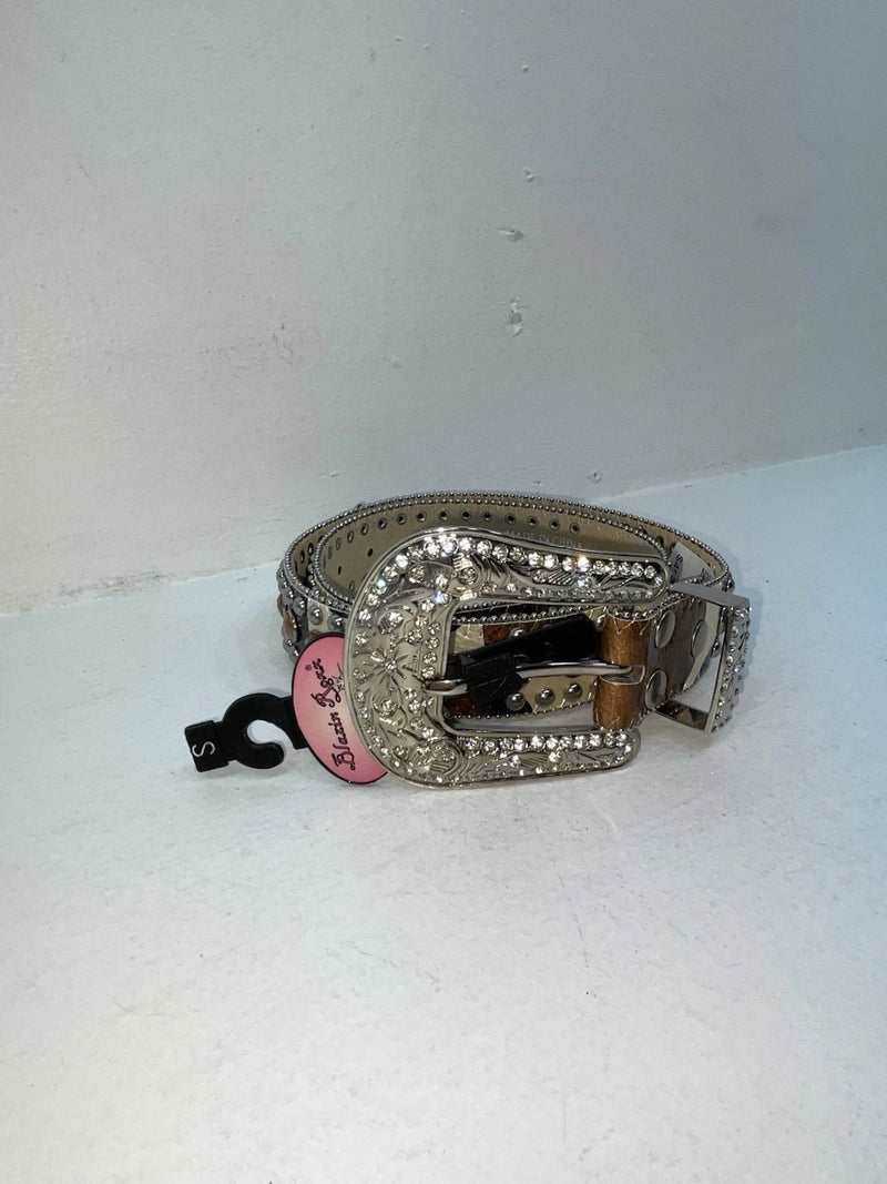 New Cow Print Genuine Leather Blazin Roxx Bling S Belt #N3510602 Z-59