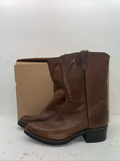 New Men’s Brown Texas Brand Cowboy Boots. N 7244 11 D. 8-69
