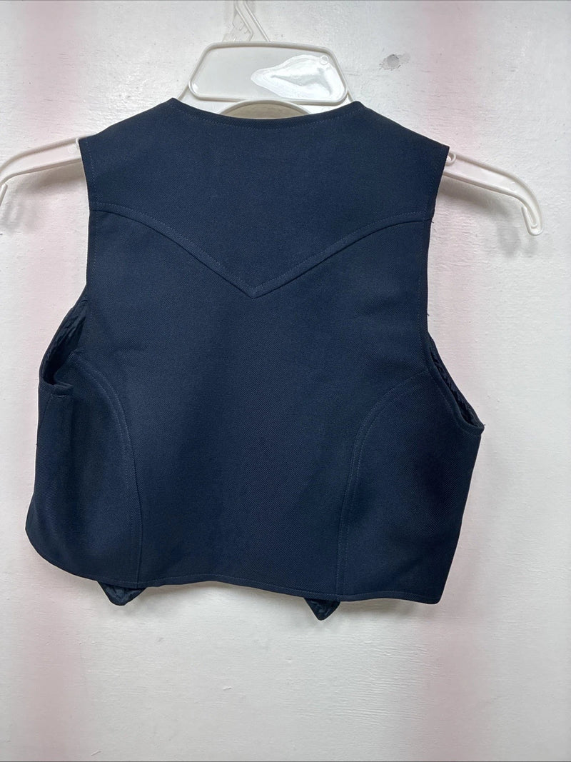 New Kids Dickson Jenkins Blue Vest Button Up Size 8 Girls TT-54