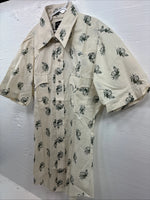 New Men’s Champion Western Yellow Floral Short Sleeve Pearl Snap Small J-74