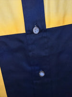 New Mens Yellow Navy Brooks&Dunn Long Sleeve Button Up Shirt. 18x35 XXL G-62