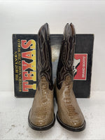 New Men’s Brown Texas Brand Cowboy Boots. 5041 10.5 10 1/2 E E. 7-98