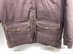 New Men’s Comfy Brown Nylon Winter Jacket XL #05324-501 3C-53