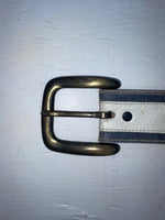 New Blue Genuine Leather 32” Belt #7330 JJ-97