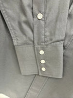 New Men’s White Horse Black Embroidered Long Sleeve Pearl Snap Large V-33