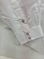 New Women’s White Horse White Long Sleeve Pearl Snap Large KK-74
