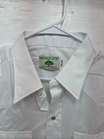New Men’s Mesquite Western White Long Sleeve Pearl Snap 17.5 X 37 XL R-83