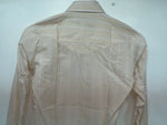 New Women’s Tan Striped ELY Plains Long Sleeve Button Up Shirt 3B-99