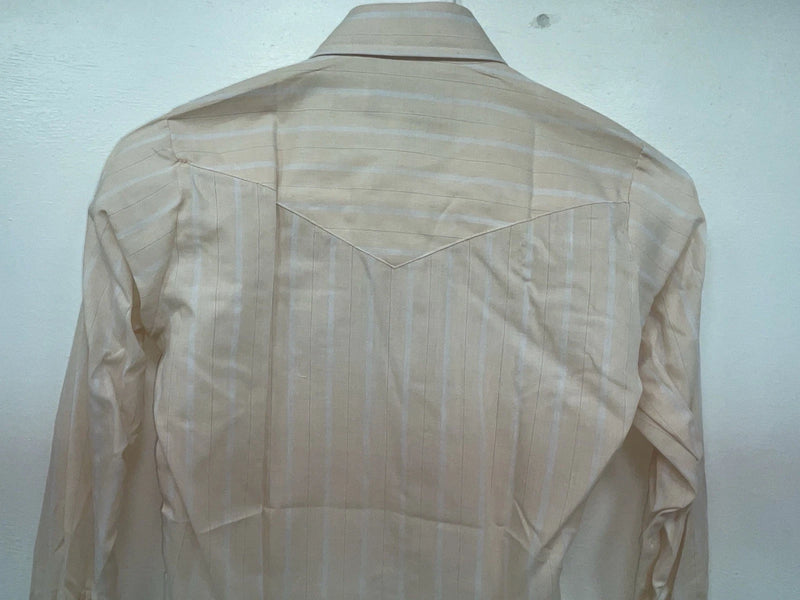 New Women’s Tan Striped ELY Plains Long Sleeve Button Up Shirt 3B-99