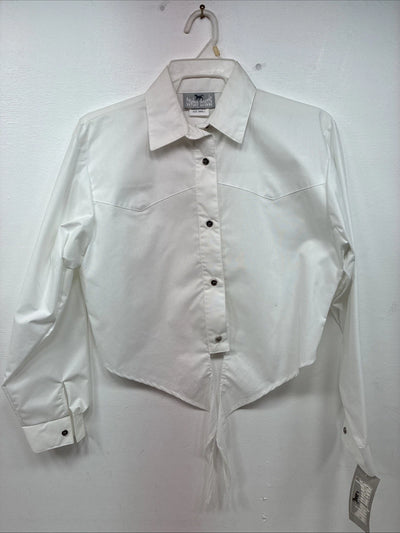 New Women’s Cowboy Threads White Long Sleeve Button Up Small DD-141