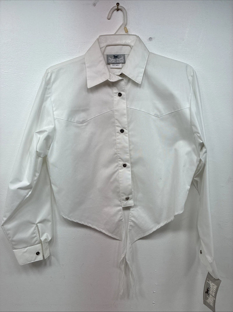 New Women’s Cowboy Threads White Long Sleeve Button Up Small DD-141