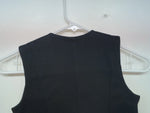 New Women’s Black With Bling Valencia Cut Off Zip Up Shirt S #69479 3B-63
