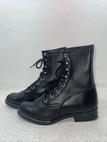 New Youth Black Lace Up Bronco Cowboy Boots. 3050 3.5 3 1/2 D. 22-43￼