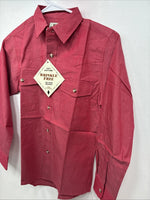 New Kids ELY Classic Pink Long Sleeve Button Up Medium DD-78