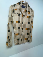 New Women’s Green Orange Panhandle Slim Long Sleeve Button Up Shirt #3165 3B-31