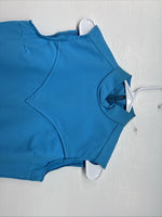 New Women’s Lady DJ Blue Sleeveless Half Zip Size 32 TT-88