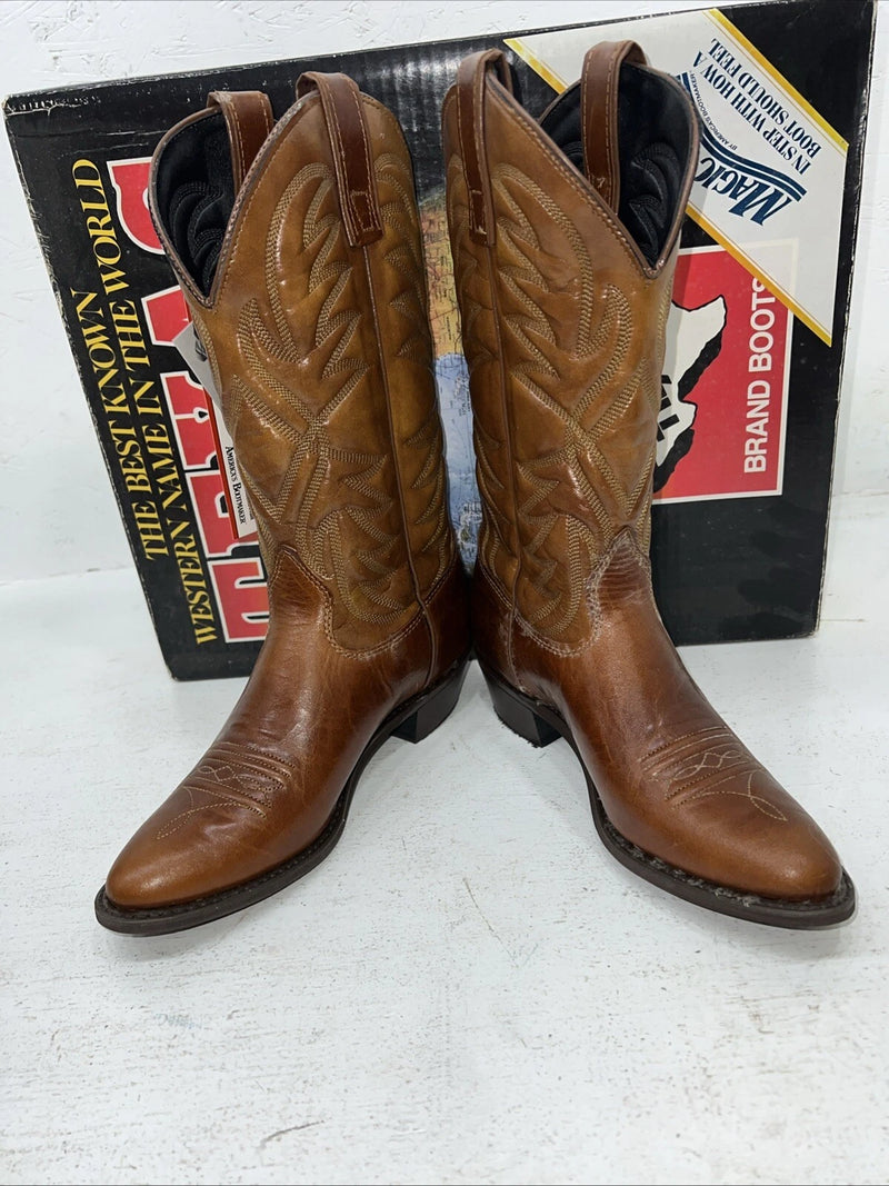 New Women’s Brown Texas Brand Cowboy Boots. 4244 7 M. 18-75