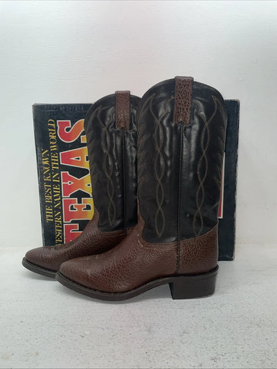 New Men’s Brown Texas Brand Cowboy Boots. 251627503 9 D. 4-116