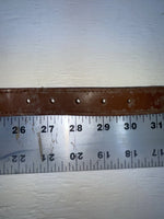 New Brown Genuine Leather Braided 28” Belt #02/4710 NN-17