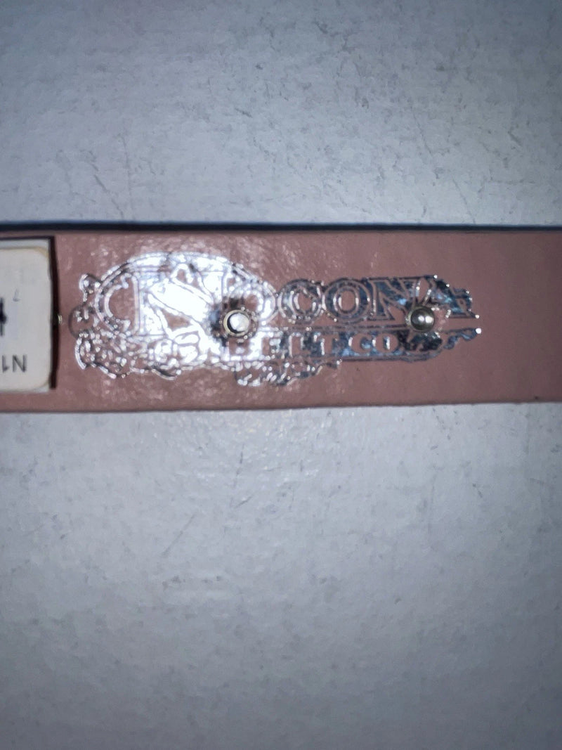 New Pink Genuine Leather Nocona Silver Bling 34” Belt #N1344999 Z-90