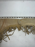 NOS Tan Show Chaps With Fringe Adjustable Waist 42” L-48