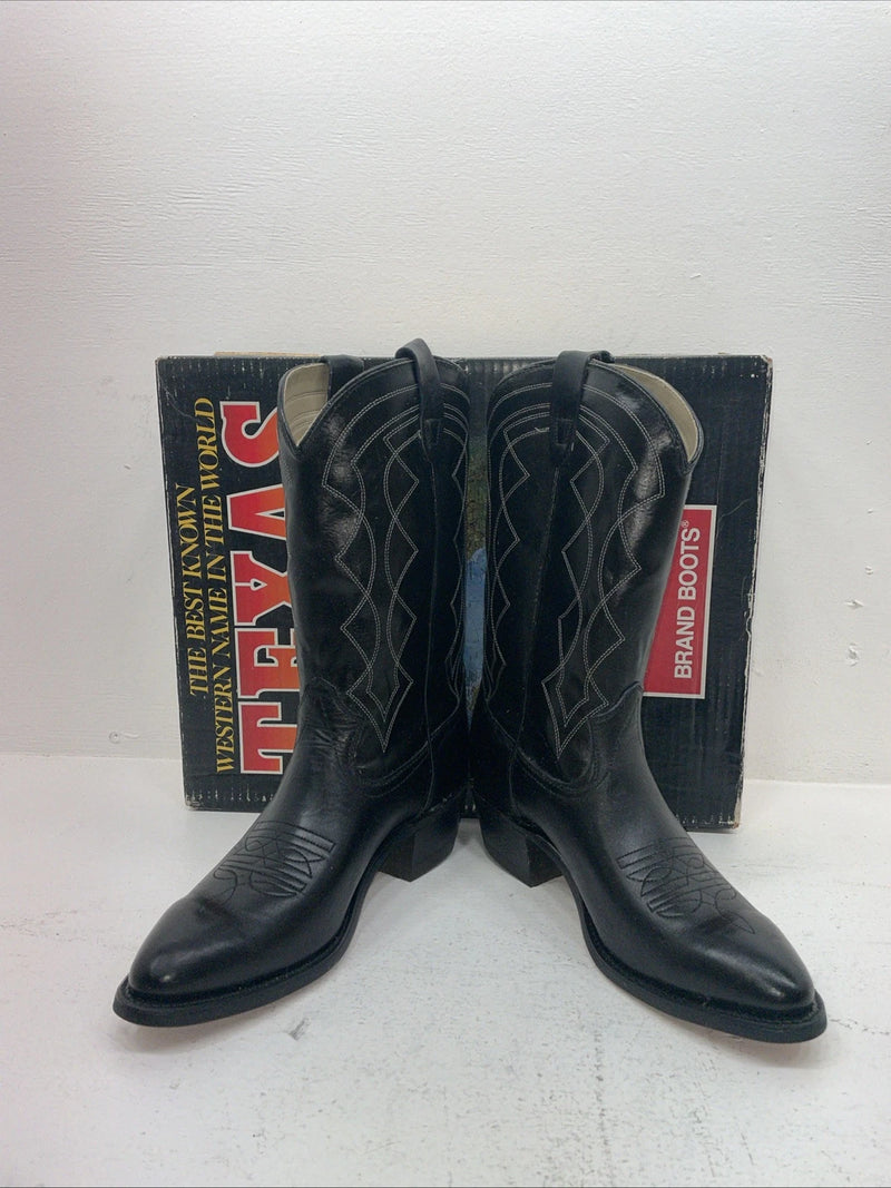 New Men’s Black Texas Brand Cowboy Boots. 5100 10 E E. 6-48