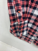 New Women’s Panhandle Slim Red Plaid Long Sleeve Pearl Snap Sis E32 MM-52