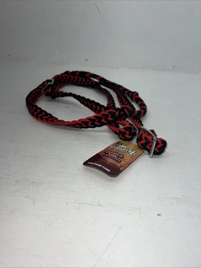 New Tough 1 Red Black Nylon Braided Reins 3/4” X 8” #54-995-106 Y-10