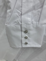 New Men’s ELY Cattleman White Western Long Sleeve Pearl Snap 18 X 35 2XL T-49