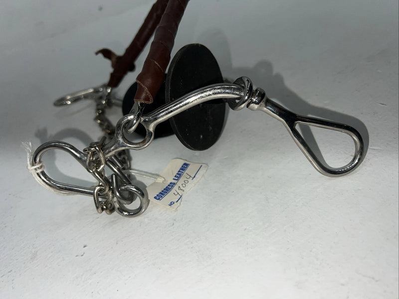 New Congress Leather Mullen Bit With Noseband #48004 U-16