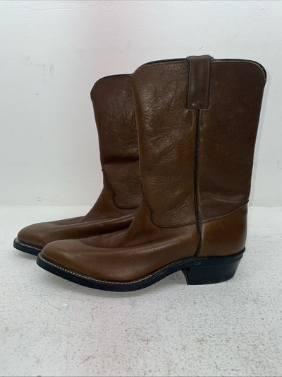 New Men’s Brown Justin Cowboy Boots. 3826 8.5 8 1/2 D. 3-93