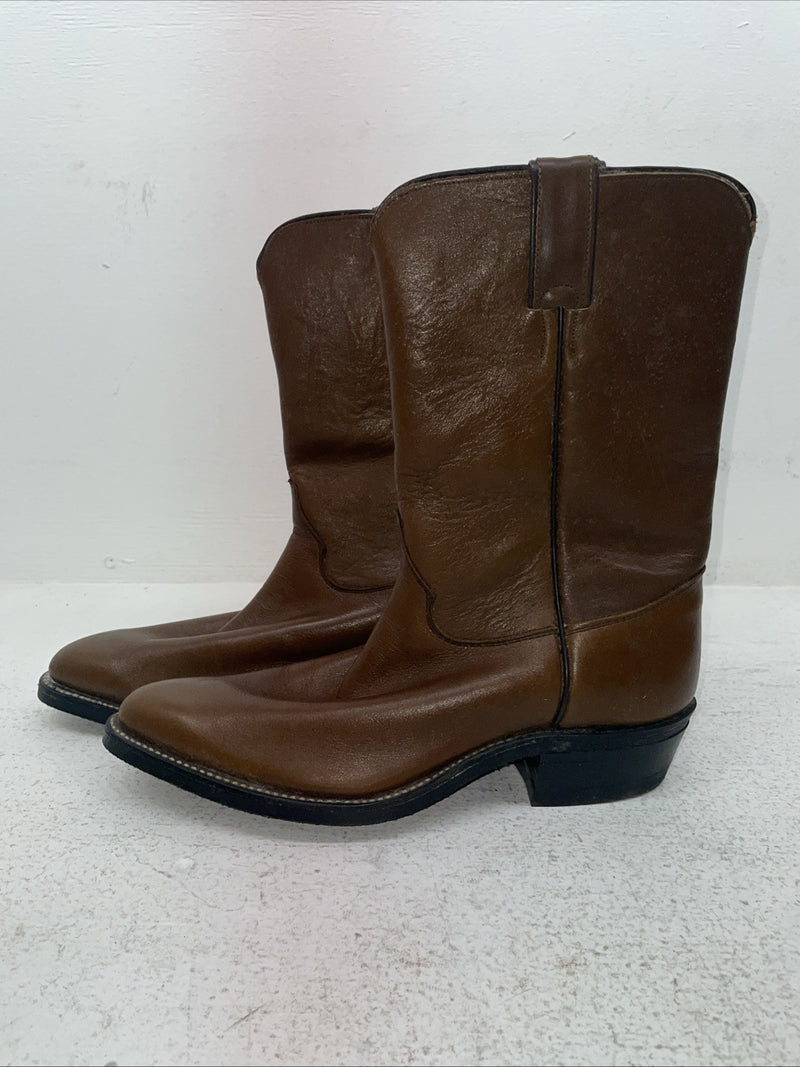 New Men’s Brown Justin Cowboy Boots. 3826 8.5 8 1/2 D. 3-93