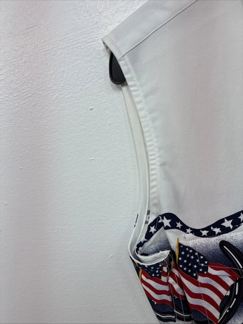 New Women’s Cumberland White Designed Short Sleeve Pearl Snap MM-70