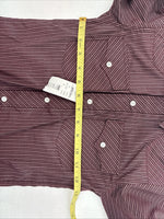 New Kids White Horse Purple Stripe Long Sleeve Pearl Snap Medium DD-73 