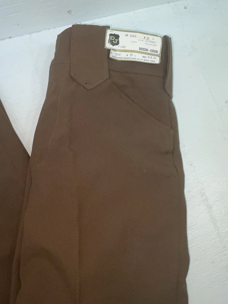 New Vintage Brown Dickson Jenkins Polyester Pants #2060 3A-23