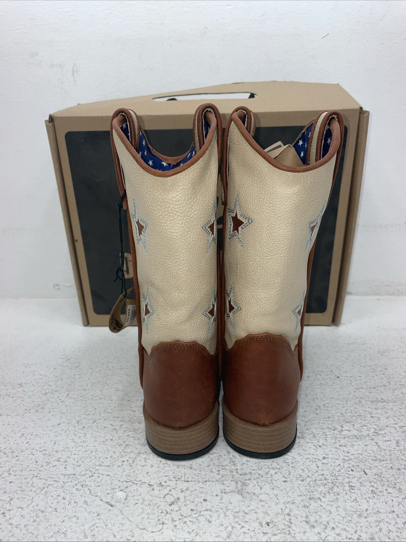 New Children’s Brown DBL Barrel Cowboy Boots. 4451402 13. 2-108