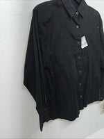 New Women’s Black Floral Wrangler Long Sleeve Button Up Shirt. Large S-36