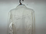 New Women’s White Cumberland Outfitters Long Sleeve Button Up Shirt M 3B-39
