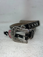 New Black Genuine Leather Blazin Roxx Cross Bling M Belt #N3510401 Z-1